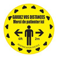 500MM Social Distance Sticker FR